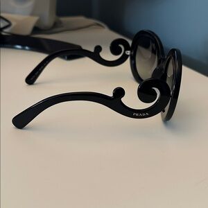 Prada Black Round Sunglasses